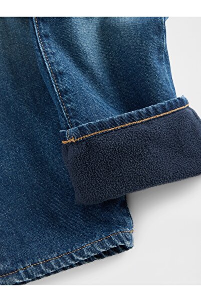GAP Erkek Bebek Mavi Orijinal Jean İçlikli Cosy Pantolon