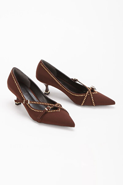 Satenora Isolde Brown Short Heel Stiletto