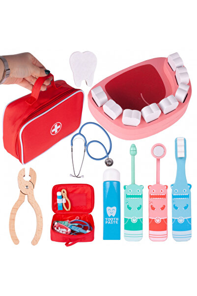 MalPlay Set de doctor pentru copii MalPlay, gentuta cu maner si inchidere cu ...