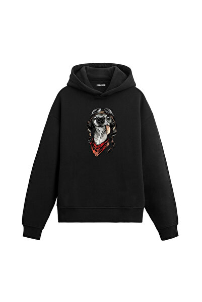 Colermi هوديي مطبوع عليه تصميم كلب الطيار للجنسين