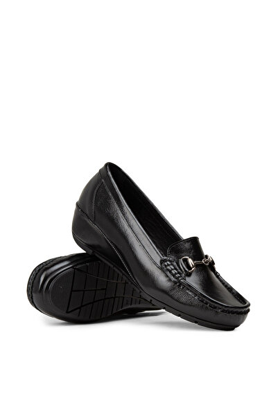 Deery Women's Genuine Patent Leather Black Casual Shoes