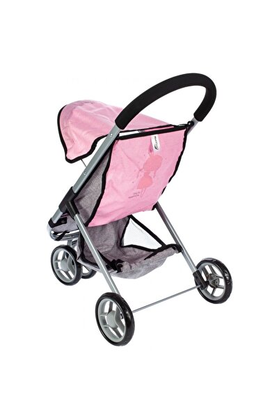 MalPlay Little Princess doll stroller pink-gray