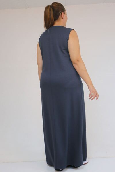 Eslina 42050 Plus Size Modal Sleeveless Dress - Anthracite