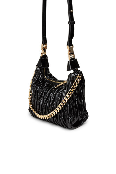 Deery Patent Leather Black Women's Handbag