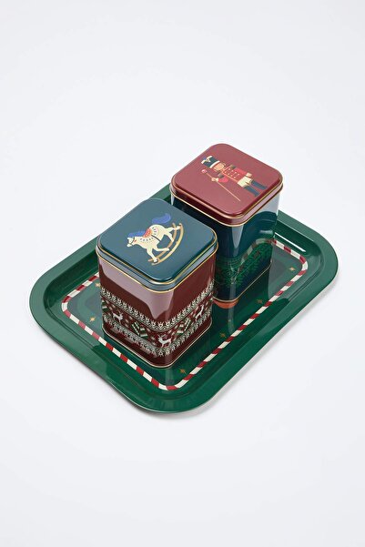 TRENDYOLMİLLA HOME Christmas Themed Metal Tray 23X30Cm Tphaw26Tps00002