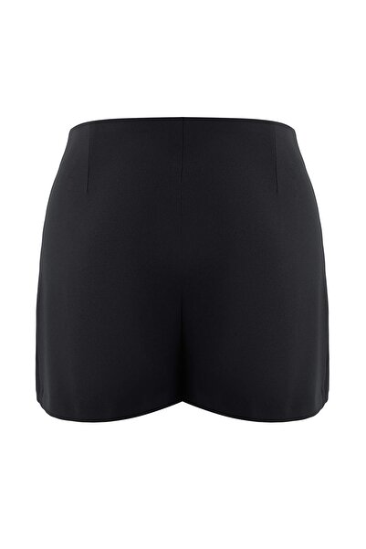Trendyol Collection Black Low Waist Stone Printed Woven Skirt-Looking Shorts & Bermuda Tpraw26Sr00002