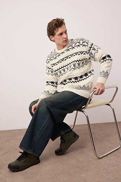 TRENDYOL SHOES Khaki Men's Trekking Boots 
 Takeaw26Bo00020