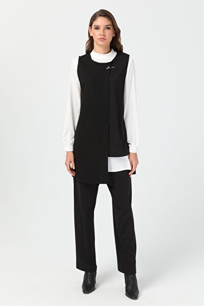 Esswaap Üçlü Pantolonlu Takım Siyah