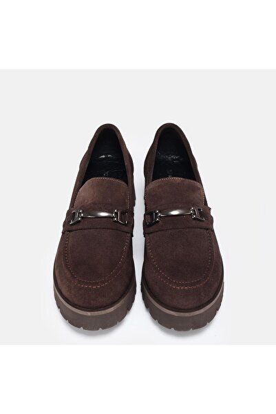 37Numara BÜYÜK NUMARA KADIN LOAFER TOKALI HAKİKİ DERİ-41-42-43-44-KAHVE