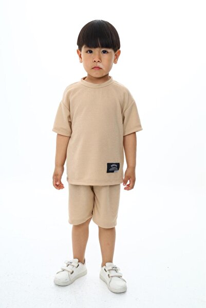 My Kids Wear Bisiklet Yaka Şortlu Erkek Çocuk Şortlu Takım