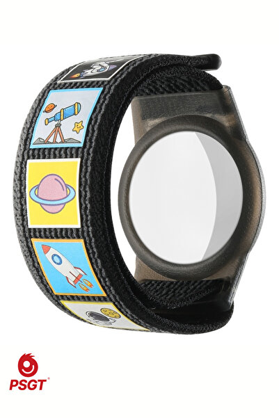 PSGT Desenli AirTag Çocuklar için Bileklik Naylon Kayış Aksesuarları GPS Iz T...