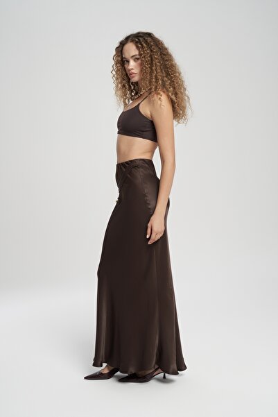 BOHEMAİ Muirnas Підвіска Деталь Кава Довга Сатинова Спідниця