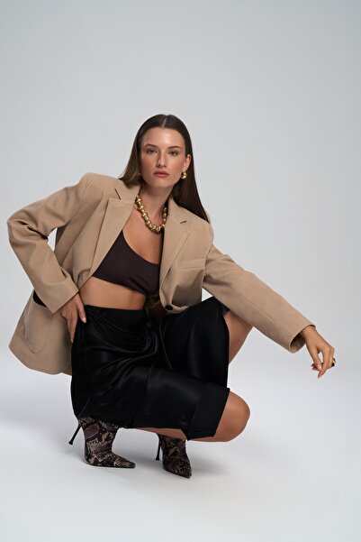 BOHEMAİ Muirnas Підвіска Деталь Чорна довга атласна спідниця