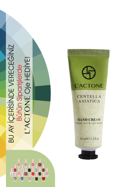 L'ACTONE Centella Asiatica Hand Cream 30 ml / El Kremi - 1 Adet Oje Hediyeli