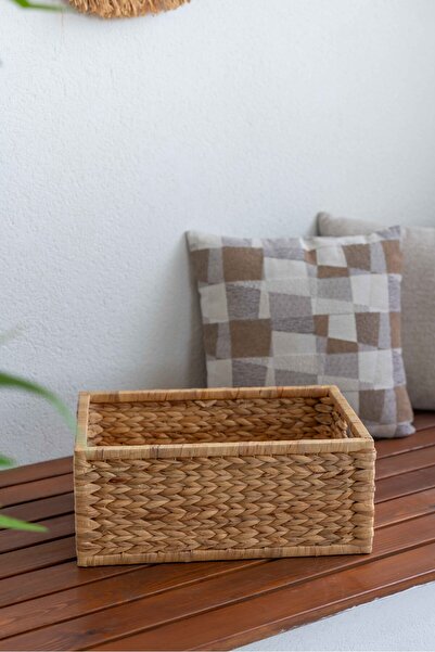 KaiHome Hasır Sağlam Dikdörtgen 40x27x19,5 Sepet / Düzenleyici