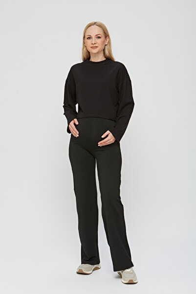 Motherway Maternity Winter Straight Cut Pants with Raised Inside