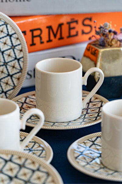 Heda Porselen Beste 12 Parça 6 Kişilik Porselen Kahve Fincan Takımı