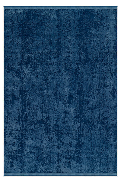 SEVENHILL Picasso 1005 Mavi Sanatsal Desenli Salon Yatak Odası Halısı Kaymaz ...