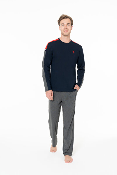 U.S. Polo Assn. U.S. Polo Assn. Чоловічий піжамний комплект синього кольору