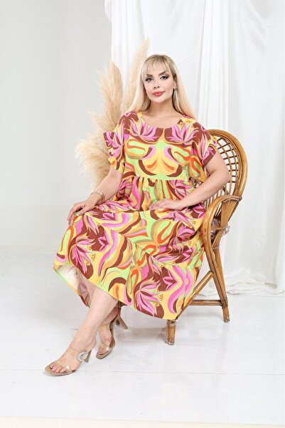 mervemoda Women Summer Plus Size Dress