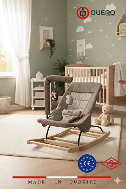 Quero Linda Ahşap Anakucağı, Kademeli, Sallanır, Sabitlenebilir, Oyuncaklı,An...