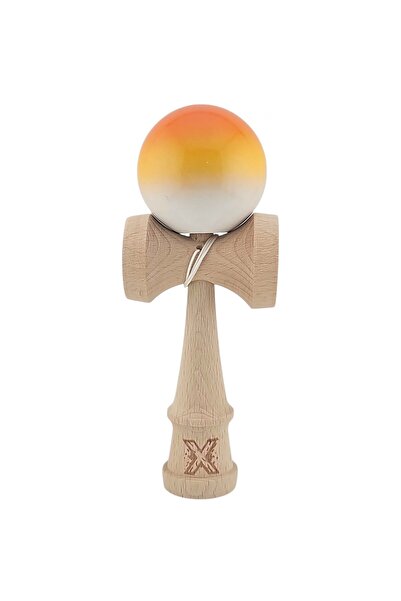 Bibilel Kids Kendama X Original Professional Flippy Super Sticky Wooden 18 cm Orange/Yellow/White Gradient