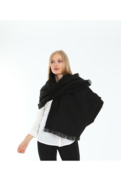 FELLMENS Unisex Μαύρο μαλακό χοντρό μαντήλι