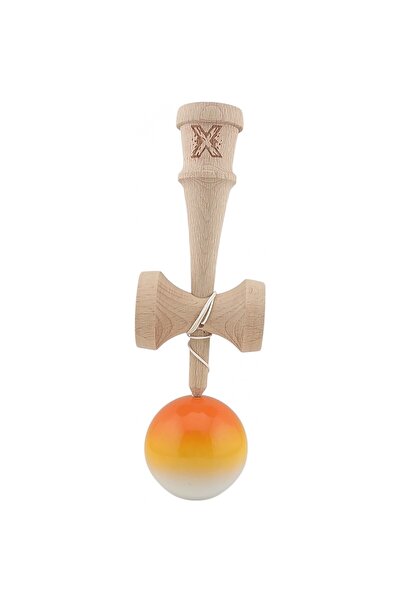 Bibilel Kids Kendama X Original Professional Flippy Super Sticky Wooden 18 cm Orange/Yellow/White Gradient