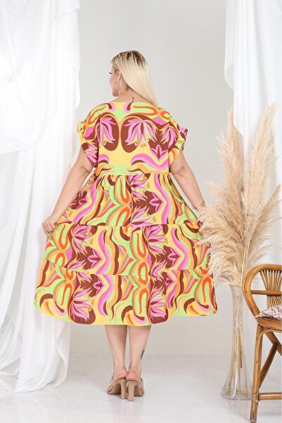 mervemoda Women Summer Plus Size Dress