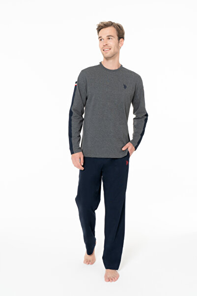 U.S. Polo Assn. U.S. Polo Assn. Чоловічий антрацитовий піжамний комплект
