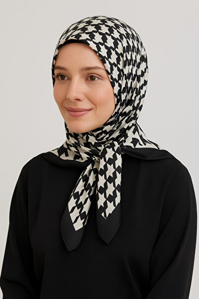 Onur Thick and Solid Standing New Fabric Scarf - Woven Non-Slip Houndstooth Model
