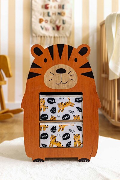 Eq deco Figürlü Ahşap Çekmeceli – Bebek Ve Çocuk Odası İçin Eğlenceli Düzenleyici Panda Ayı Kaplan