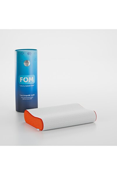 FOM Mini Flex Visco Çocuk Ve Seyahat Uyku Yastık, Ortopedik, 50 X 30 X 11/9, ...