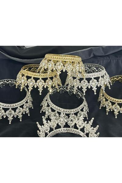 Sabek Bujiteri Металева корона для торта 12 см Корона для дня народження Корона для торта Прикраса для торта Корона для дня народження