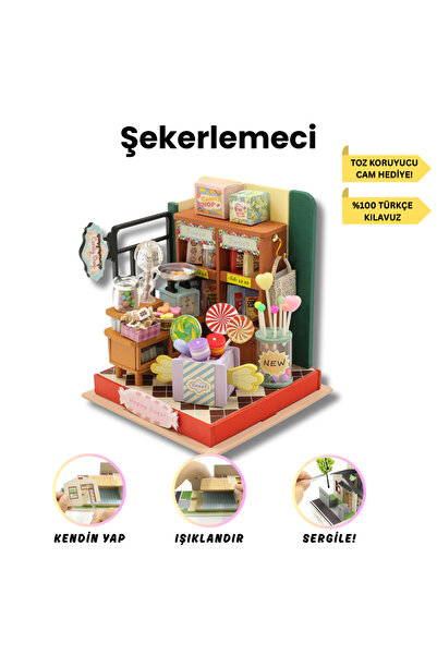 minyaturia Kendin Yap Minyatür Ev| Minyatür Maket Ev | Dıy Hobi Seti Ve Toz Koruma Camı