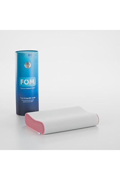 FOM Mini Flex Visco Çocuk Ve Seyahat Uyku Yastık, Ortopedik, 50 X 30 X 11/9, ...