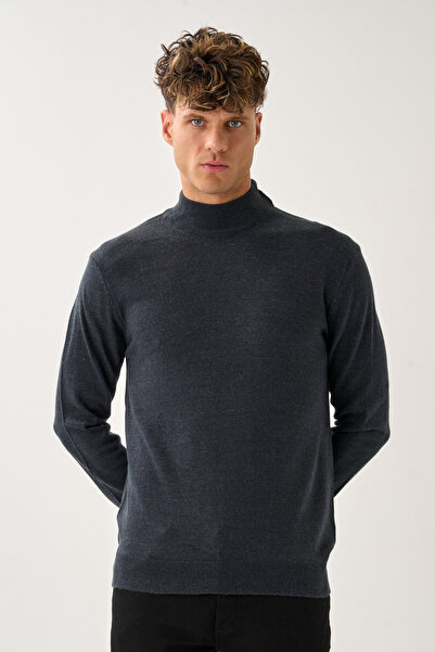 Redline Aristo Стандартний фіт напіврибальський комір трикотажний светр темно-синій