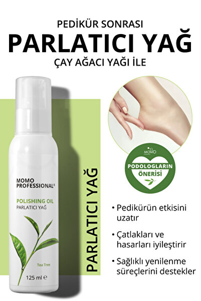 MOMO professional Polishing Oil, Moleküler Parlatıcı Yağ, Çay Ağacı Özlü El Ve Ayak Cilası, Pedikür Için, 125 ml