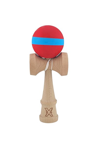 Bibilel Kids Kendama X Original, Professional, Bibilel Kids, 18 cm, Wooden, Rubber Grip, Red/Blue