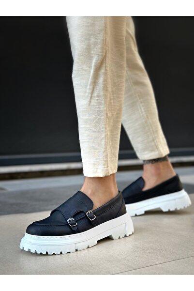 BOA Ba0242 Classic High Sole Black Men's Shoes with Buckle