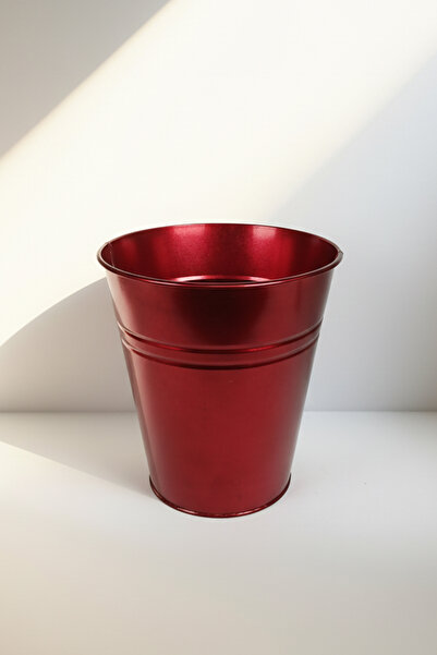 Desen Dekorasyon Konik Metal Saksı & Vazo - 25 cm Dekoratif Çok Amaçlı Renkli...