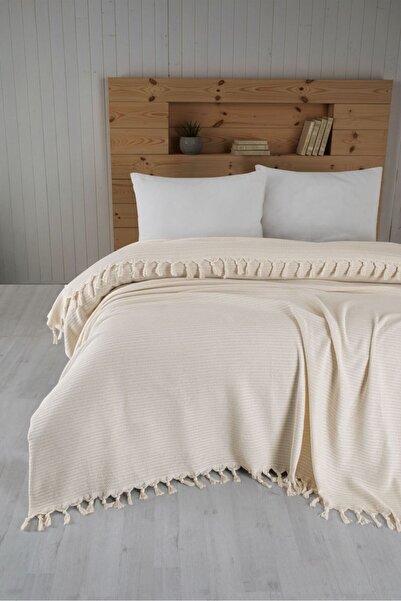 home otanticca Ekru (krem) Çift kişilik pike soft pike