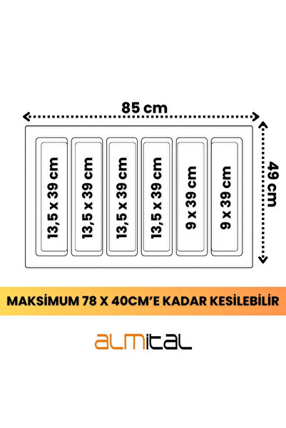 almital mobilya aksesuarları furniture accessories 85x49 Kaşıklık Ve Kepçelik 2'li Set 80x40 Cm'e Kadar Kesilebilir. (ÜCRETSİZ KESİM)
