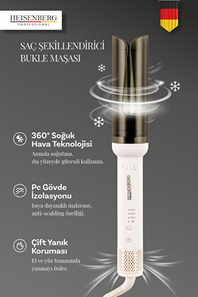 HEISENBERG Automatic Rotatable Hair Styling Curling Iron Water Wave
