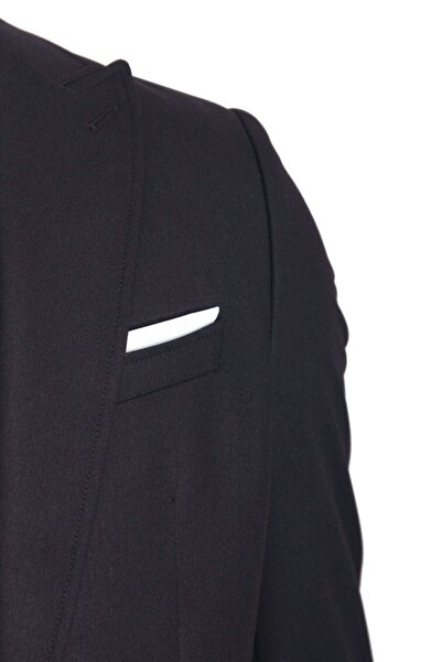 CLISHE Men's Black Vest Slim Fit Suit