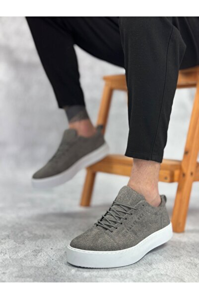 BESKAR BA0104 Erkek Gri Renk Sneaker Spor Ayakkabı – Hafif Yapı