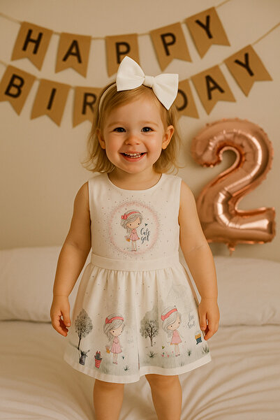 Renata's فستان منفوش بنمط أطفال للبنات الصغيرات مع لعبة داخلية من الشاش