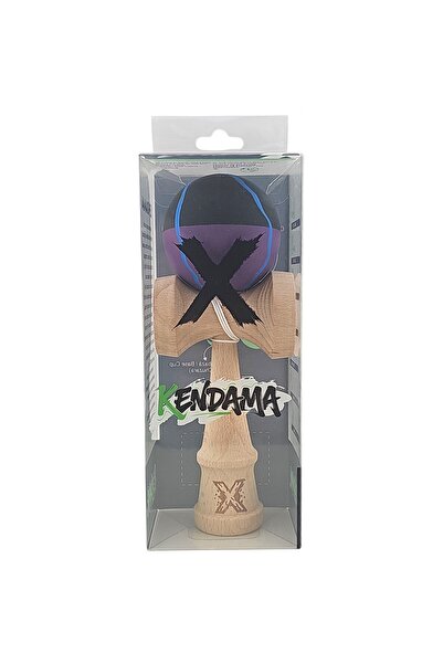 Flippy Kendama X Original, Διαδραστικό, Flippy, Ξύλινο, Λαβή από καουτσούκ, 18 cm, Μαύρο/Μωβ