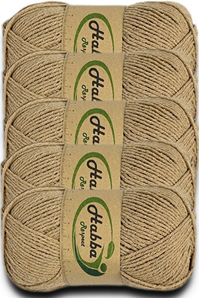 habba respect Habba Acrylic 5-pack -1806-Γαλακτώδες καφέ- Εξωθητικό Υπεραποθεματικό Οικονομικό Χειροποίητο Νήμα