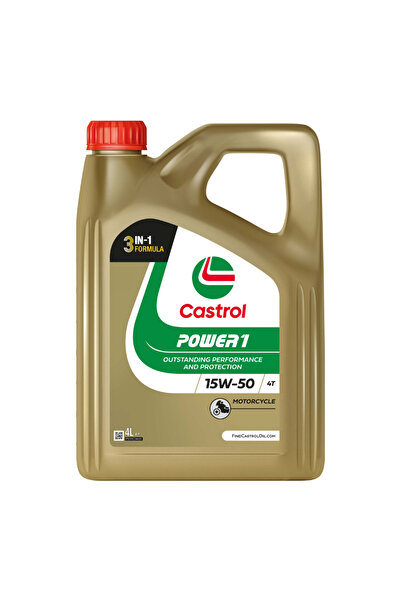 CASTROL Power 1 15w-50 4 Litre Motorsiklet Yağı